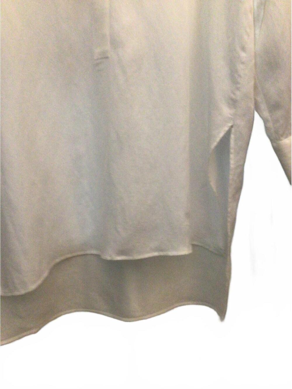 Zara Deep V White Long Sleeve Tunic Size Large - Picture 7 of 11